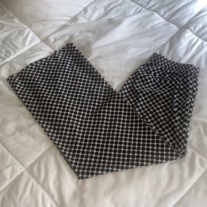 Black and white polka dot wide leg pants